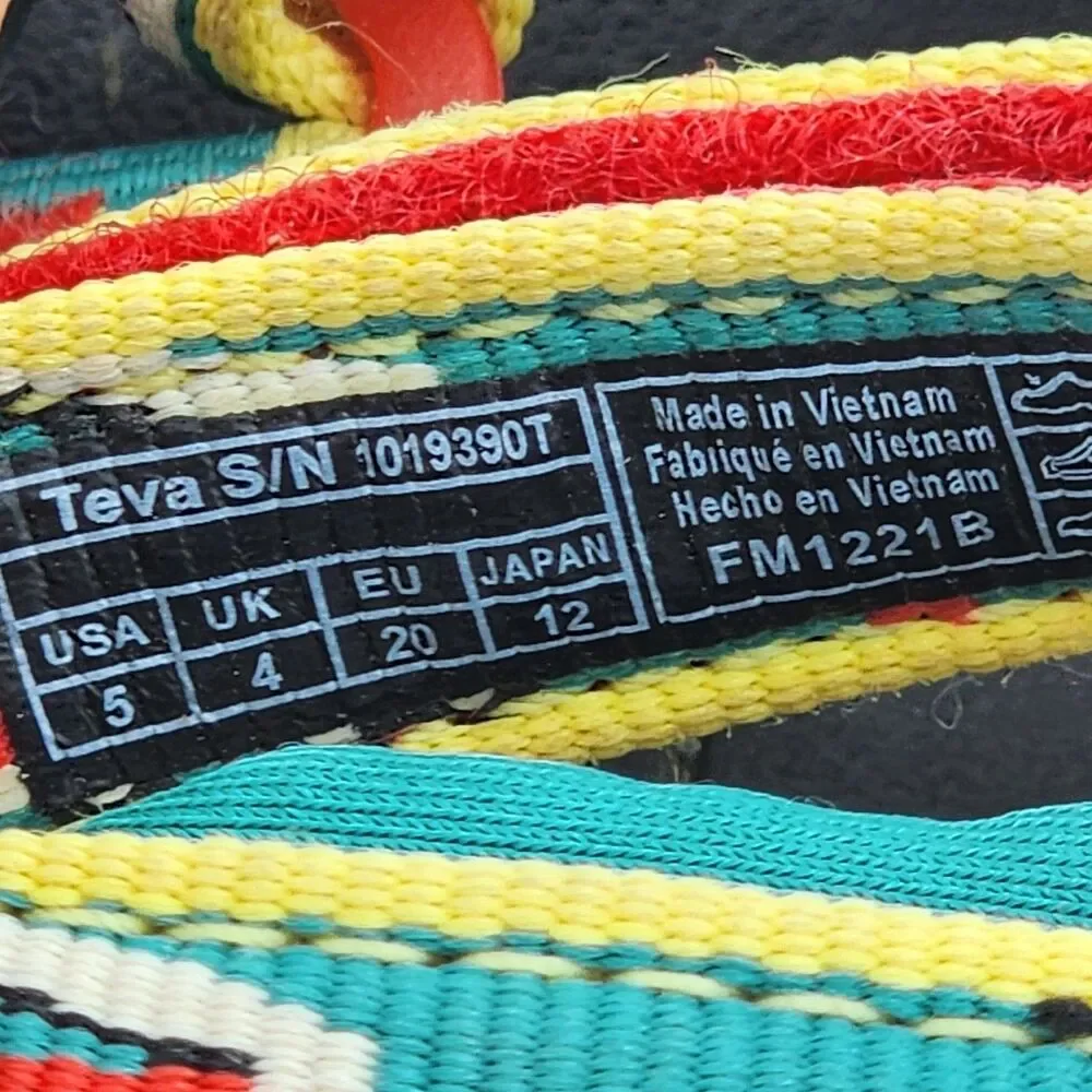 Teva Kids Hurricane XLT 2 Sports Sandals Fire Truck Teal Unisex Toddler's Size 5